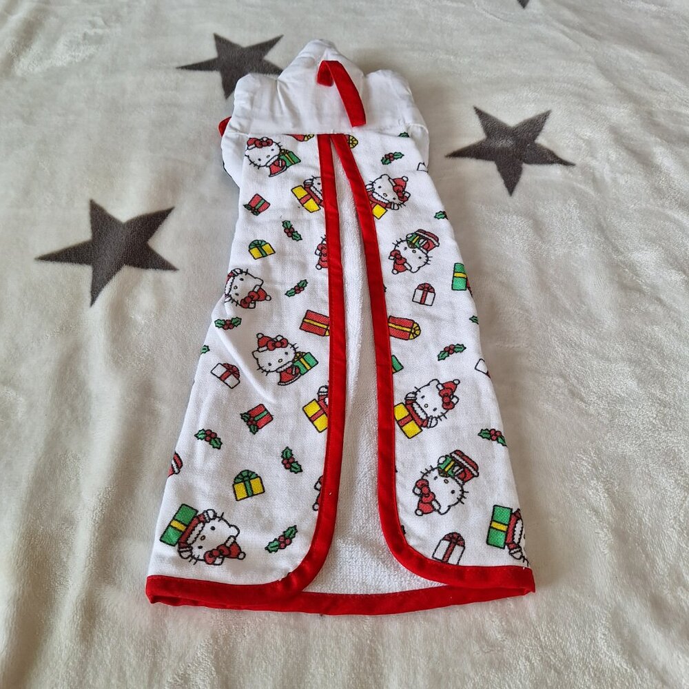 Hello‎ Kitty Head With Red Bow Christmas Holiday Gift Decor Kitchen Hand Towel - Picture 6 of 10